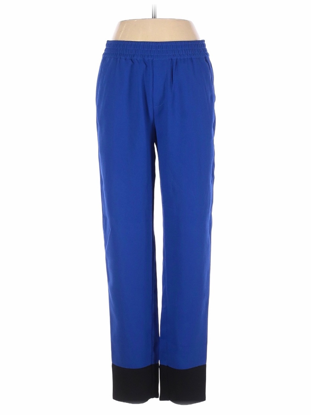 Banana republic Blue Athletic Straight-Leg Pants with Black Cuff